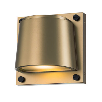 Pinehaven Heritage Brass Square Outdoor Wall Light