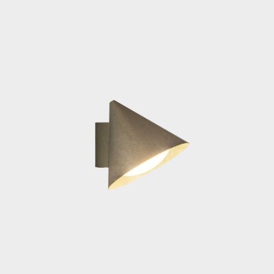 Pinehollow Coastal Conical Brass Outdoor Wall Light Antique Brass