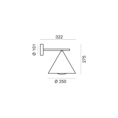 Pinehollow Conical Outdoor Wall Light Antique Brass