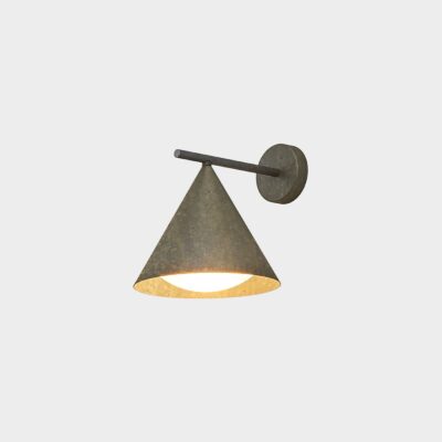Pinehollow Conical Outdoor Wall Light Antique Brass