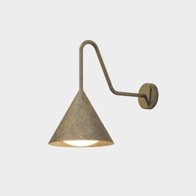 Pinehollow Gooseneck Outdoor Wall Light Antique Brass