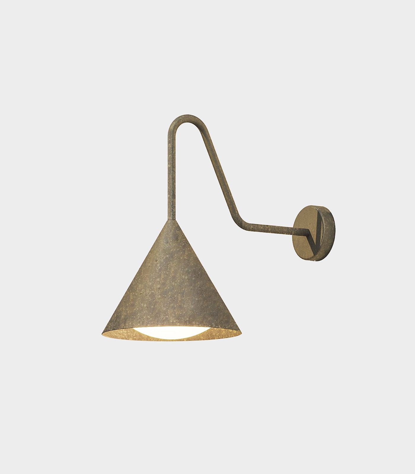 Pinehollow Gooseneck Outdoor Wall Light Antique Brass