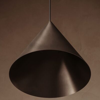 Pinehollow Small Conical Pendant Light Black Iron