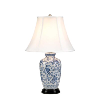 Porcelain Cove Chinese Ginger Jar Table Lamp Blue and White