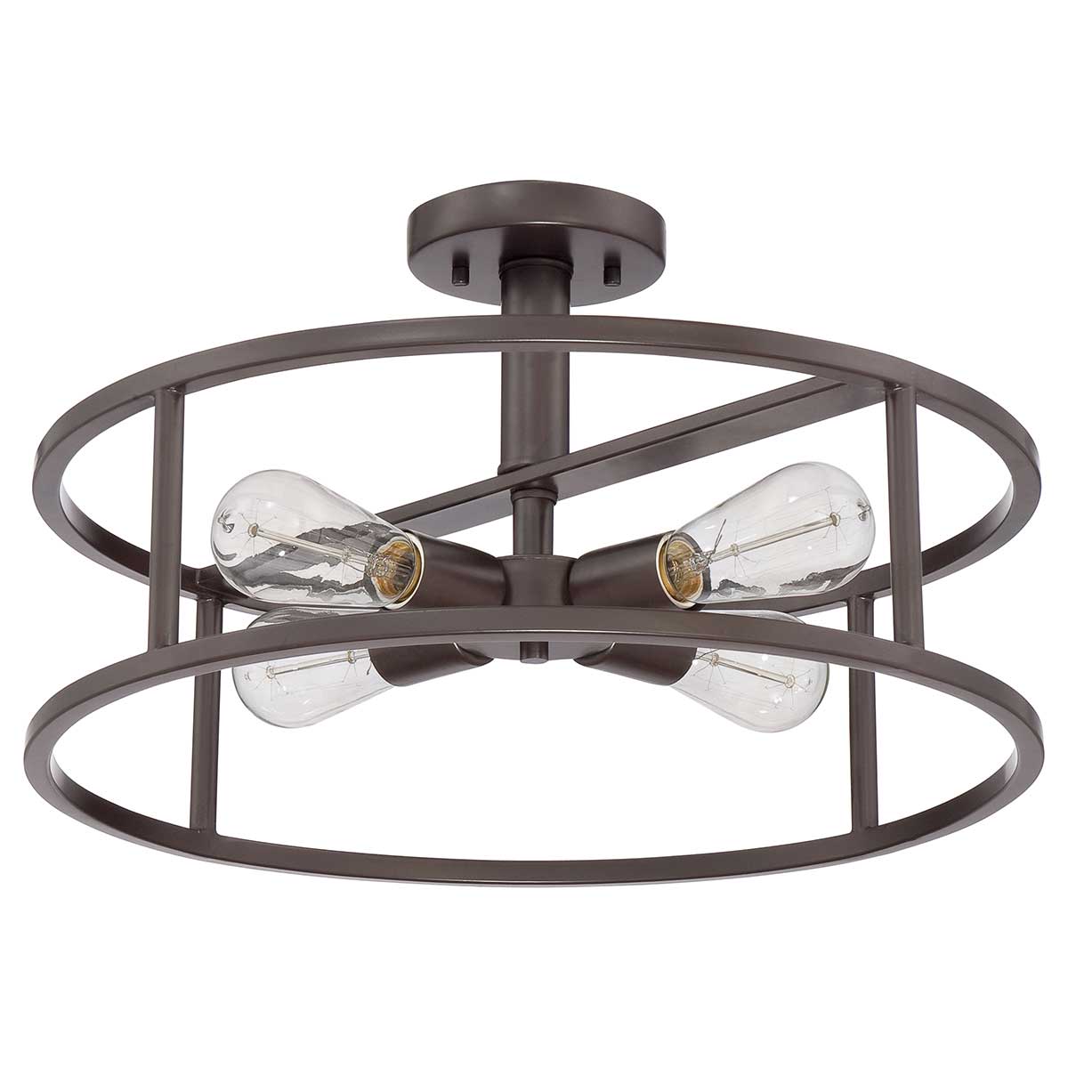 Portside Landing Industrial Cage Ceiling Semi-Flush Bronze Portside Landing Industrial Cage Ceiling Semi-Flush Bronze