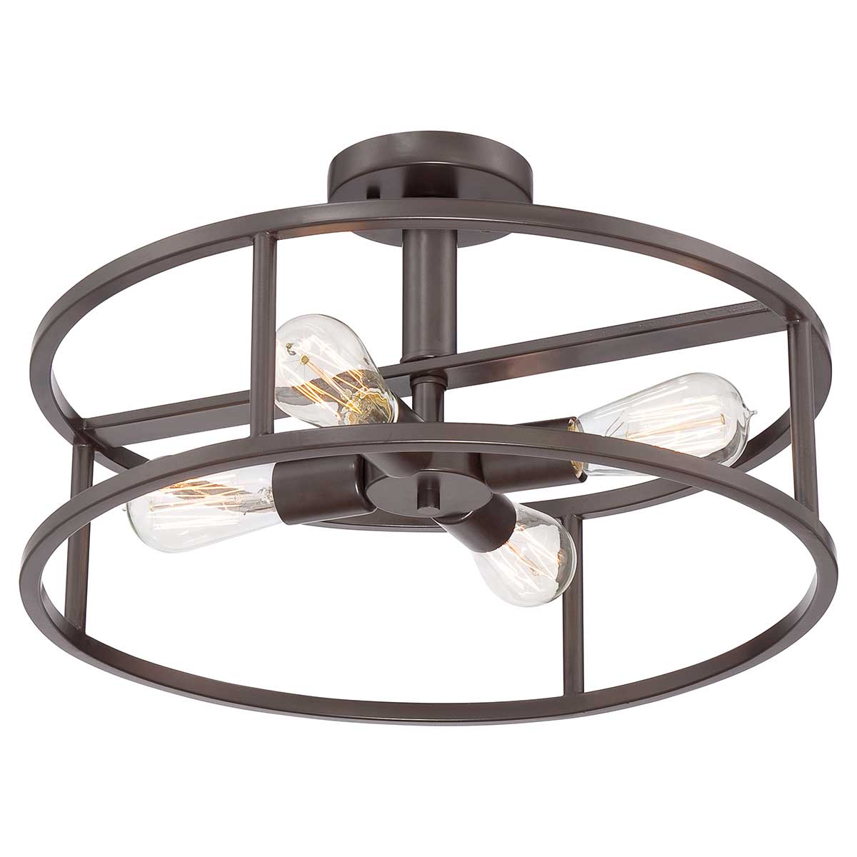 Portside Landing Industrial Cage Ceiling Semi-Flush Bronze Portside Landing Industrial Cage Ceiling Semi-Flush Bronze