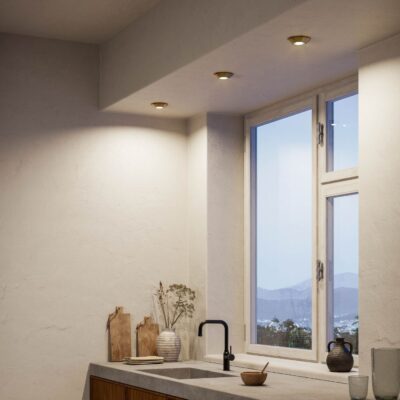 Prato Heritage Flush Ceiling Light Antique Brass