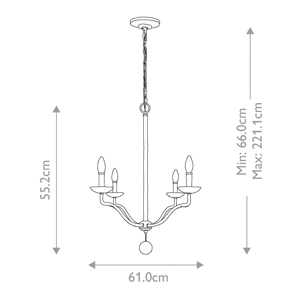 Primrose Farm French Provincial 4 Light Chandelier Textured Plaster White Primrose Farm French Provincial 4 Light Chandelier Textured Plaster White