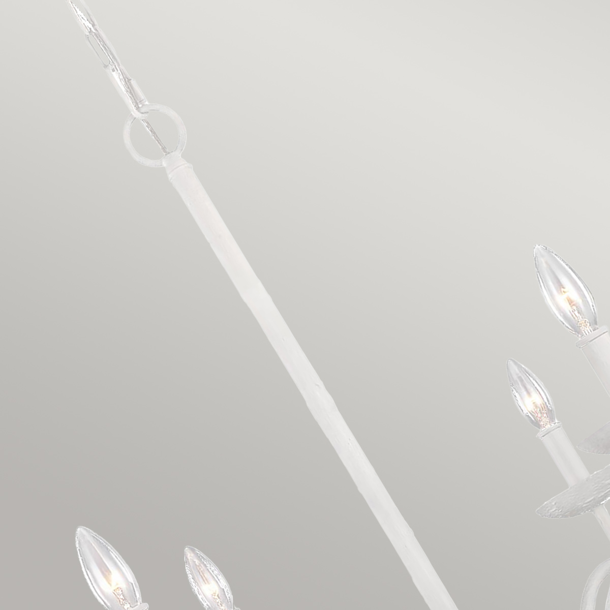 Primrose Farm French Provincial 4 Light Chandelier Textured Plaster White Primrose Farm French Provincial 4 Light Chandelier Textured Plaster White — detail view