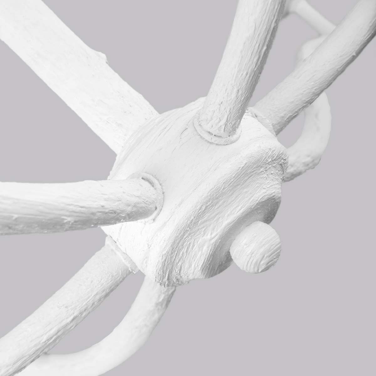 Primrose Farm French Provincial Chandelier Textured Plaster White Primrose Farm French Provincial Chandelier Textured Plaster White — detail view