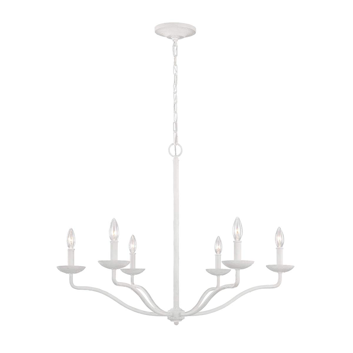 Primrose Farm French Provincial Chandelier Textured Plaster White