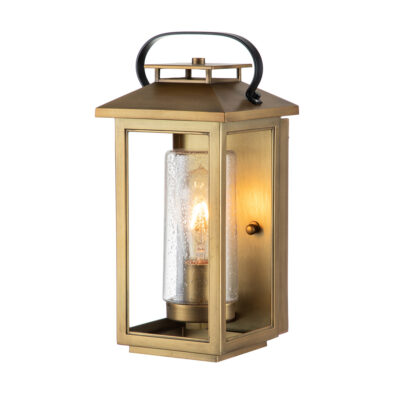 Priorswood Hamptons Outdoor Wall Lantern Distressed Brass