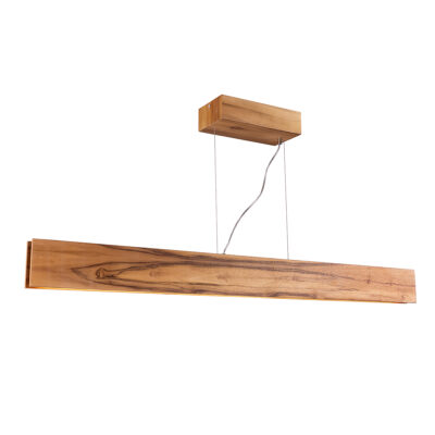 Pure Line Contemporary Timber Linear Pendant in Teak