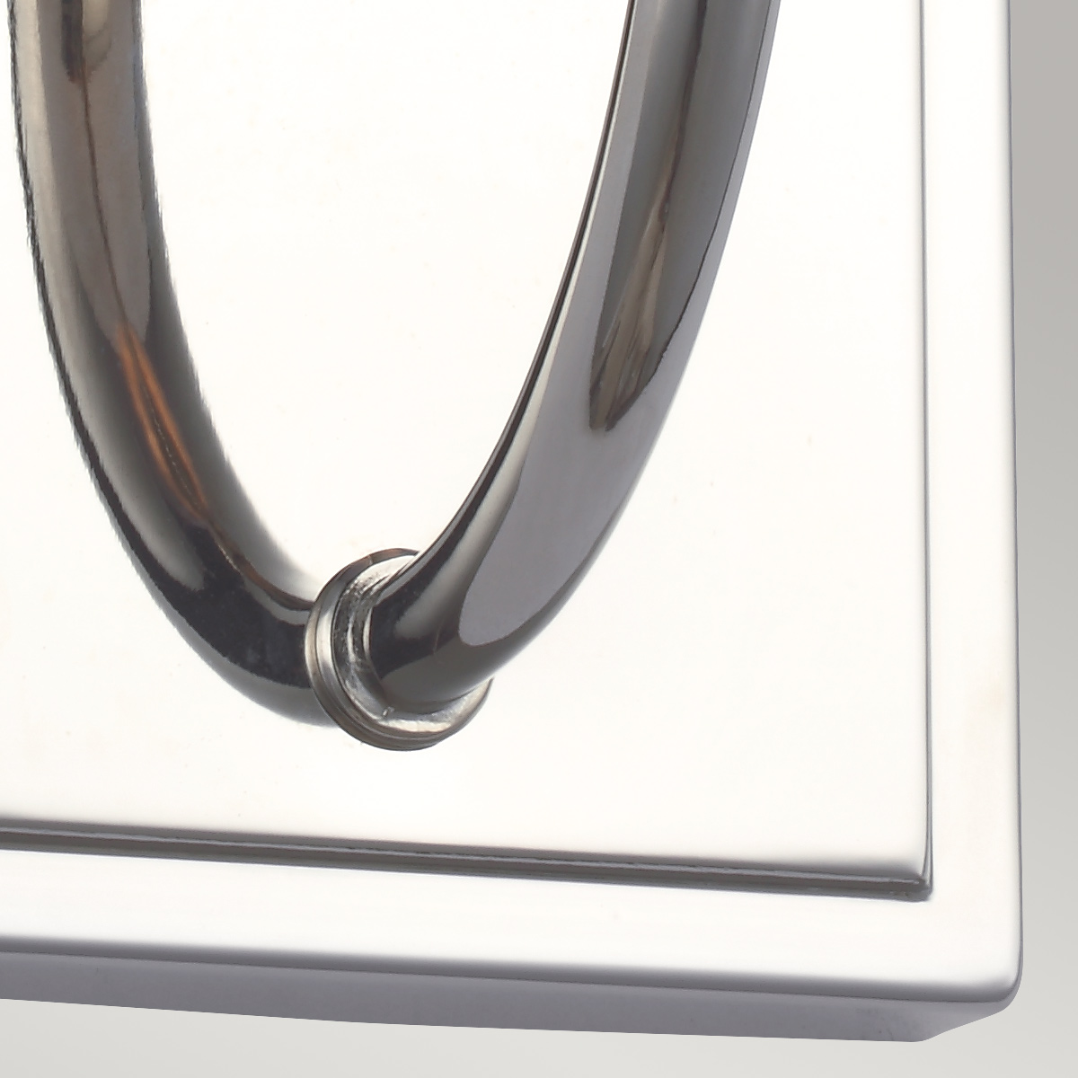 Quaywood Hamptons Wall Light Polished Chrome with Black Faux Silk Shade Quaywood Hamptons Wall Light Polished Chrome with Black Faux Silk Shade — detail view
