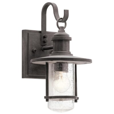 Quilcombe Gate Coastal Outdoor Wall Light Weathered Zinc