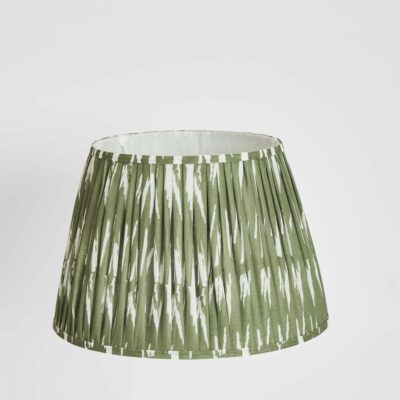 Quillshade Hamptons Pleated Ikat Drum Lamp Shade XL Green