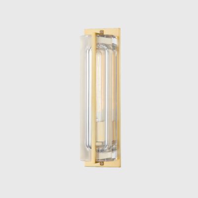 Radcombe Faceted Crystal Wall Light in Aged Brass