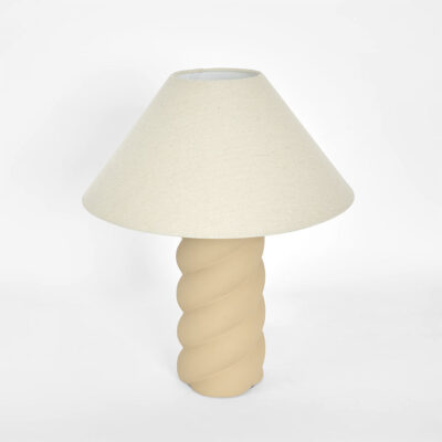 Radwell Sculptural Ceramic Table Lamp Clay Beige