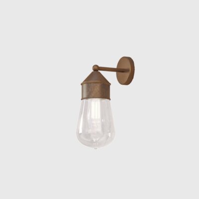 Rainford Industrial Outdoor Wall Light Antique Brass and Copper