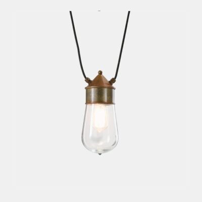 Rainford Teardrop Pendant Light Antique Brass and Copper