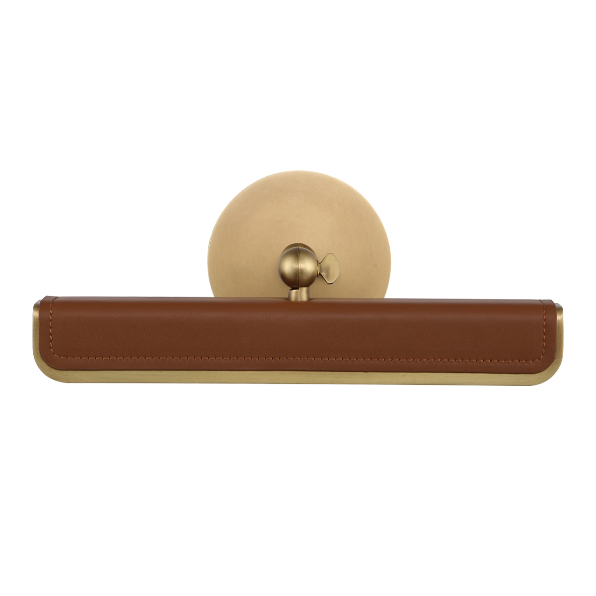 Rathmore Vale Brass Wall Light with Cognac Leather Rathmore Vale Brass Wall Light with Cognac Leather
