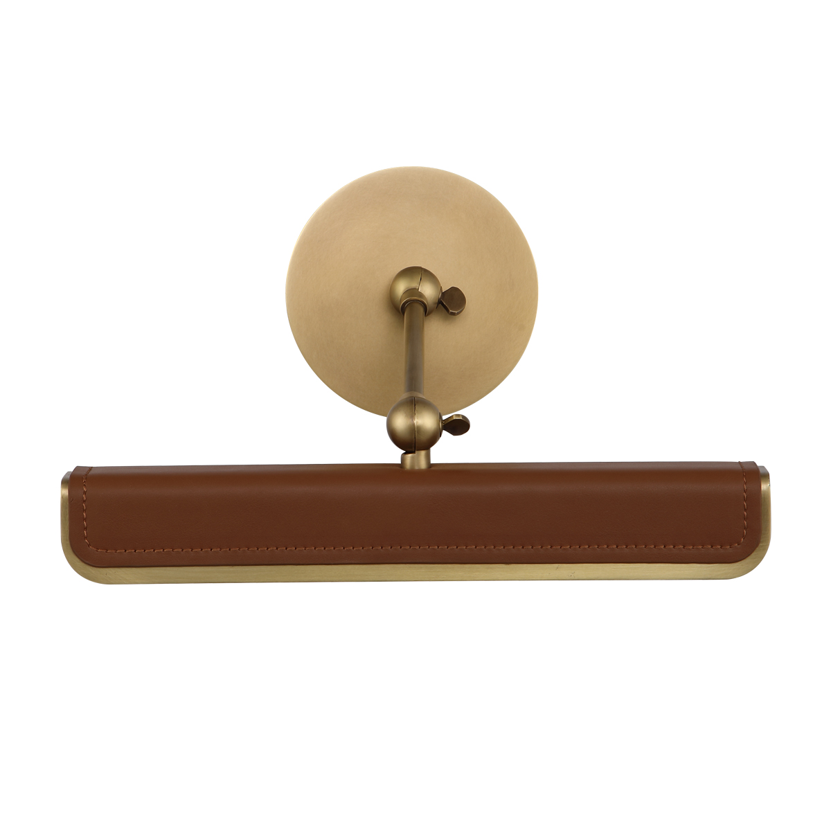 Rathmore Vale Brass Wall Light with Cognac Leather Rathmore Vale Brass Wall Light with Cognac Leather