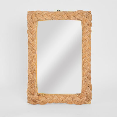 Rattanmoor Hamptons Braided Rattan Mirror Natural