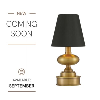 Ravelston Traditional Cordless Table Lamp in Antique Brass