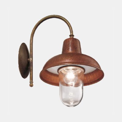 Ravenna Coastal Copper Outdoor Wall Light Curve Straight