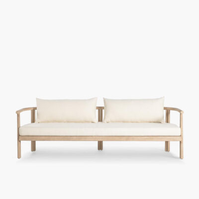 Ravensbourne Hamptons Outdoor Sofa Natural Eucalyptus