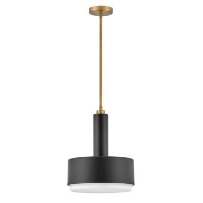 Ravensmoor Contemporary Pendant Black And Brass