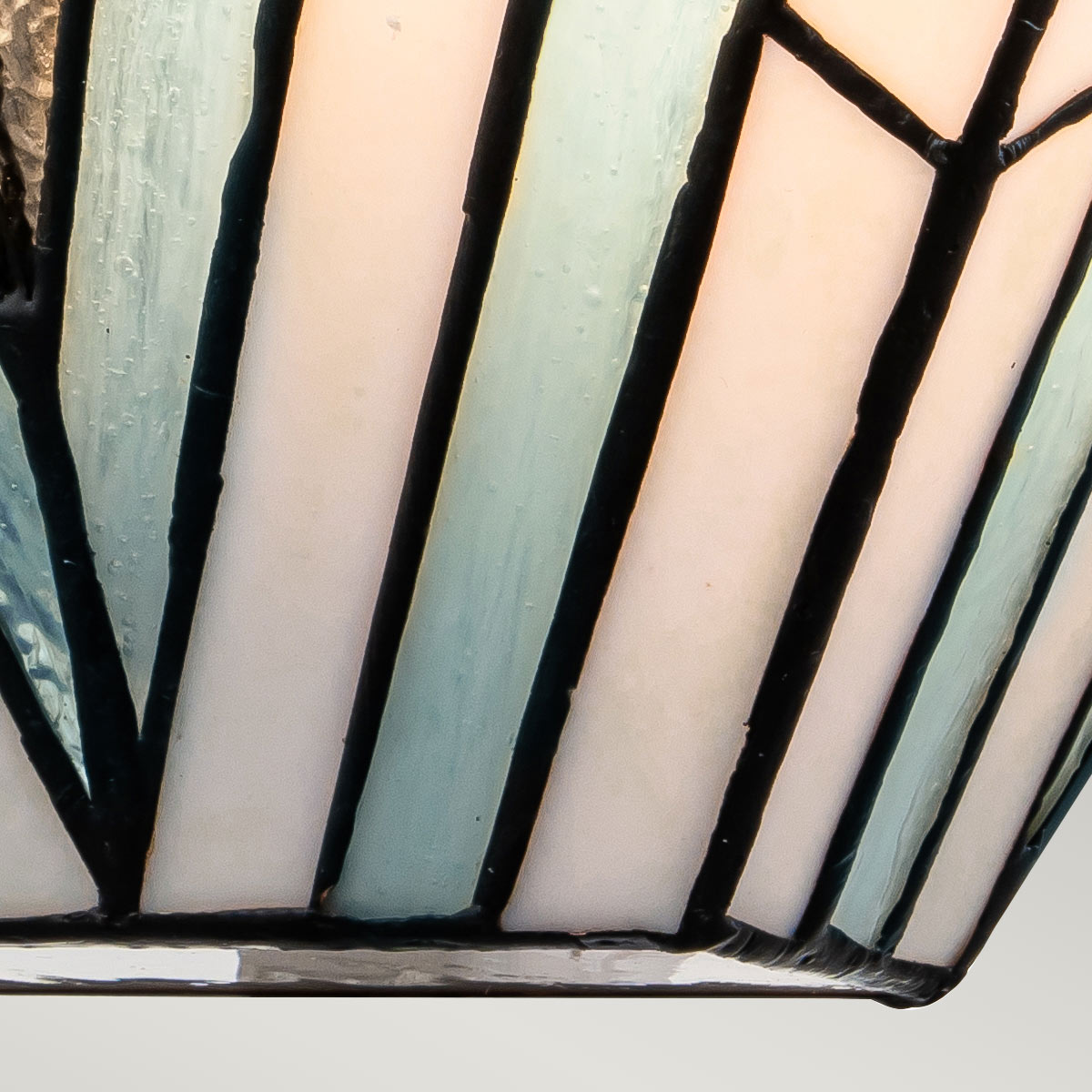 Redbourne Art Deco Tiffany Style Wall Uplighter Vintage Bronze Redbourne Art Deco Tiffany Style Wall Uplighter Vintage Bronze — detail view