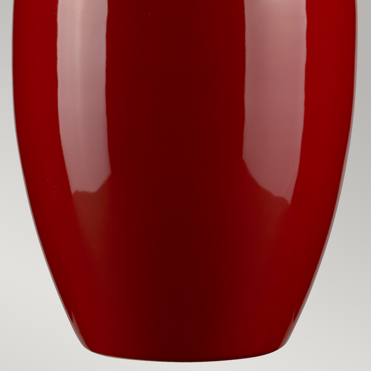Redgate Table Lamp in Glossy Red Porcelain Redgate Table Lamp in Glossy Red Porcelain — detail view
