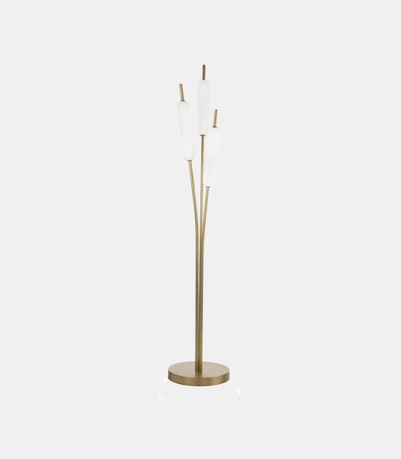 Reedfield Contemporary Three Arm Brass Floor Lamp Reedfield Contemporary Three Arm Brass Floor Lamp