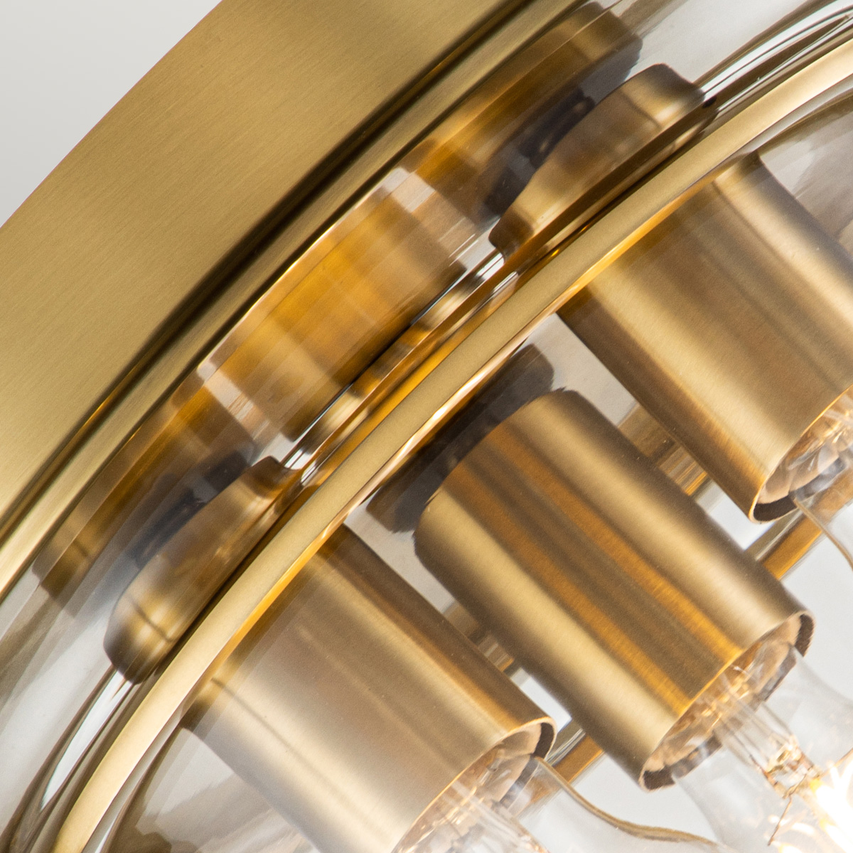 Reedvale Heritage Ceiling Flush Brushed Brass Reedvale Heritage Ceiling Flush Brushed Brass — detail view
