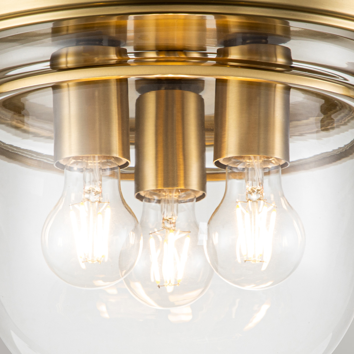 Reedvale Heritage Ceiling Flush Brushed Brass Reedvale Heritage Ceiling Flush Brushed Brass — detail view