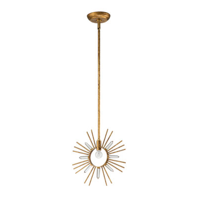 Regal Sovereign Contemporary Sunburst Pendant Gold Leaf