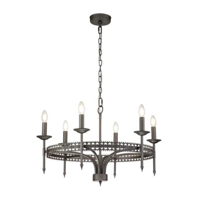 Regalstone Country Style 6 Light Chandelier Iron Gate