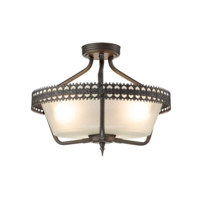 Regalstone French Provincial Ceiling Semi-Flush Iron Gate Grey