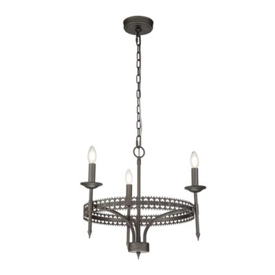 Regalstone French Provincial Chandelier Iron Gate Grey
