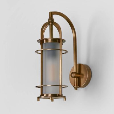 Regency Nautical Cage Wall Light Antique Brass