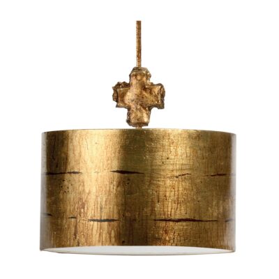 Relicwood Heritage Drum Pendant Aged Gold