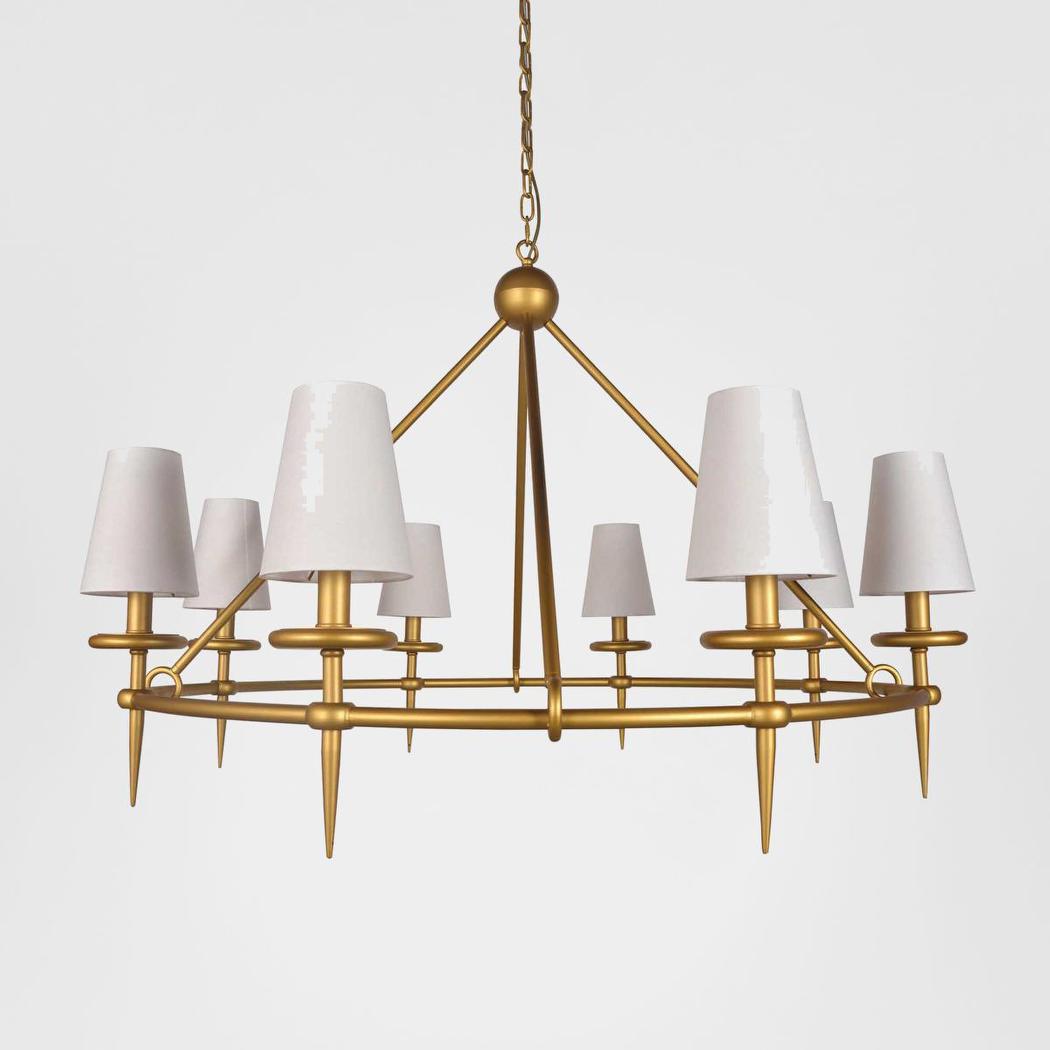 Renfrew Hamptons Wagon Wheel Chandelier Brass