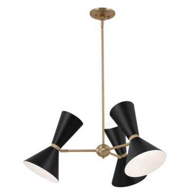 Ridgemont Contemporary Chandelier Black And Champagne Bronze