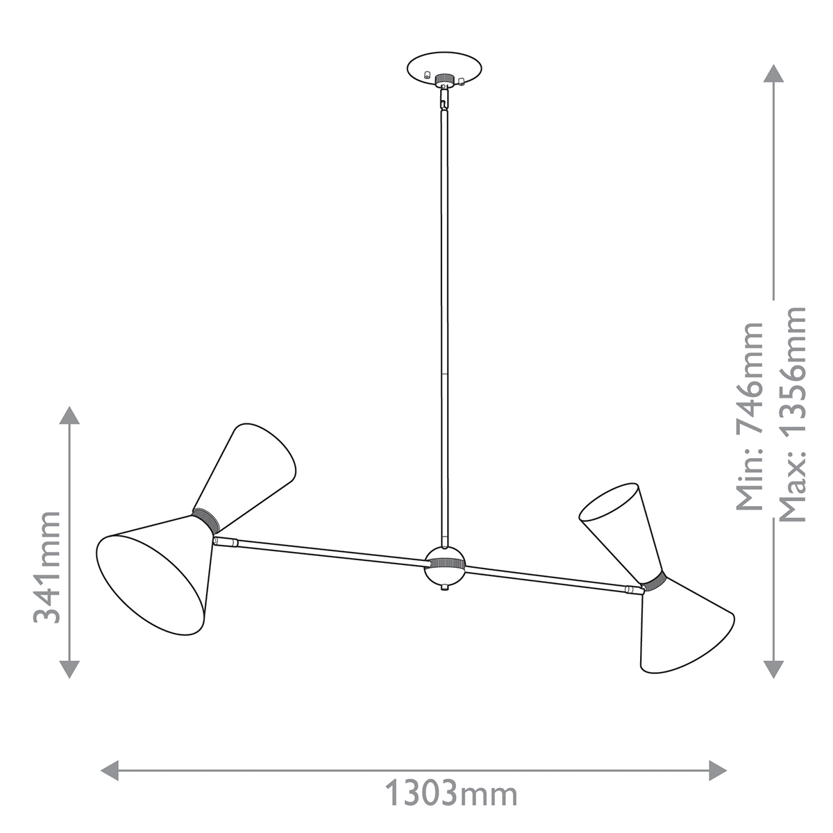 Ridgemont Contemporary Two Arm Linear Chandelier Champagne Bronze and Black Ridgemont Contemporary Two Arm Linear Chandelier Champagne Bronze and Black