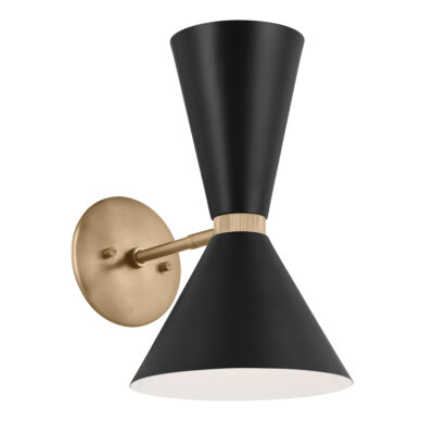 Ridgemont Contemporary Up Down Wall Light Champagne Bronze And Black
