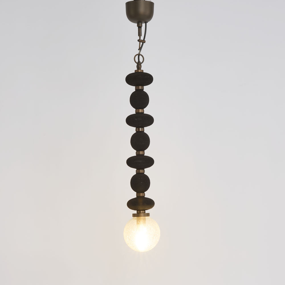 Ridgewell Heritage Stacked Disc Pendant Light Black