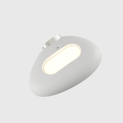 Rillwater Contemporary Pebble Outdoor Wall Light White