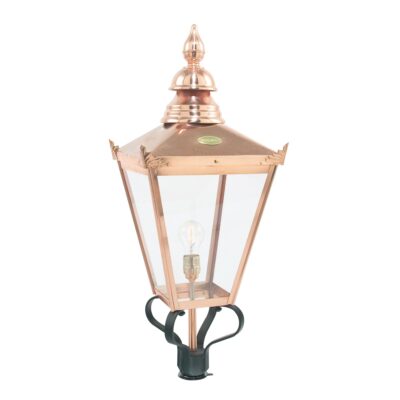 Riverbank Quarter Traditional Copper Outdoor Lamp Post Lantern Head