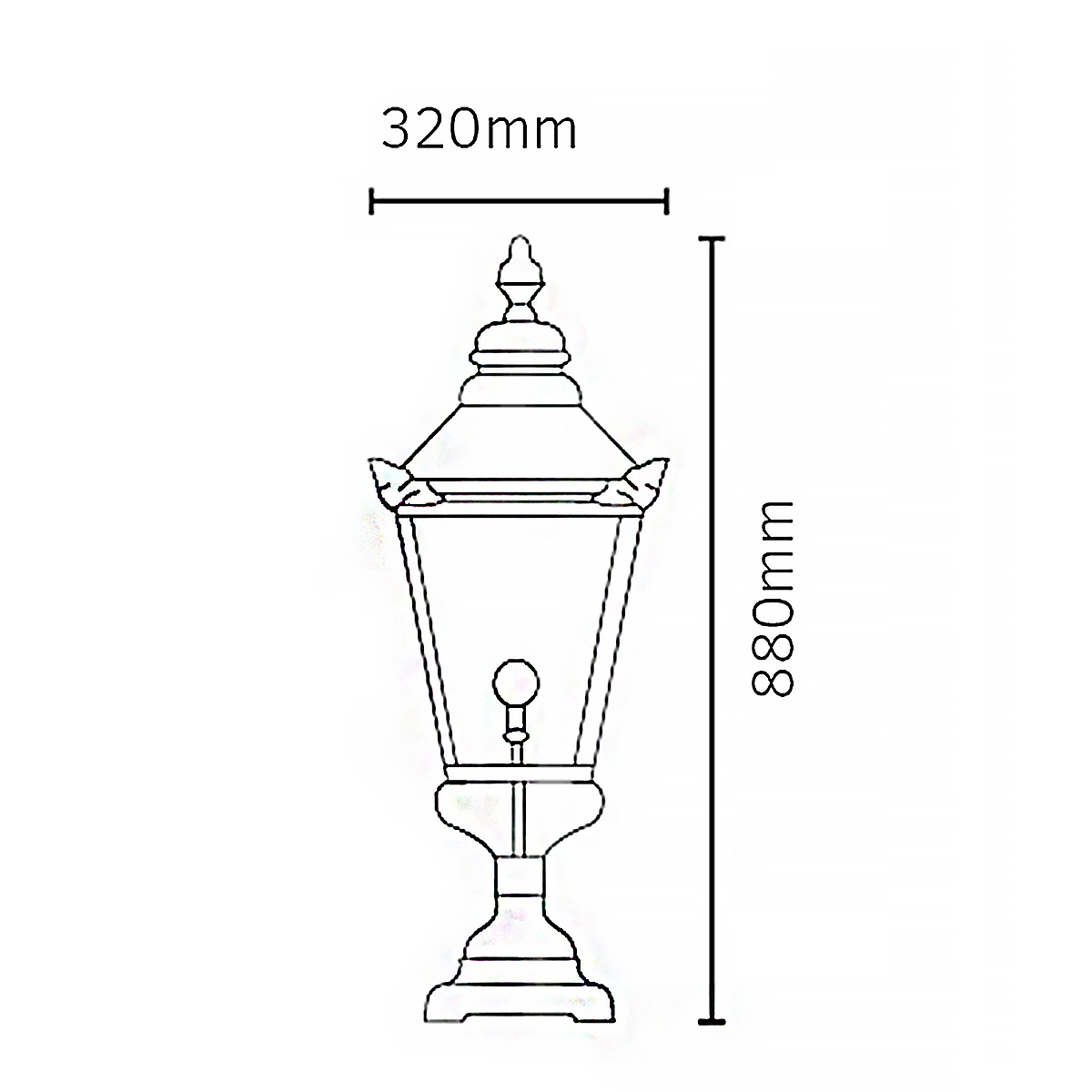 Riverbank Quarter Traditional Copper Outdoor Pedestal Lantern Riverbank Quarter Traditional Copper Outdoor Pedestal Lantern